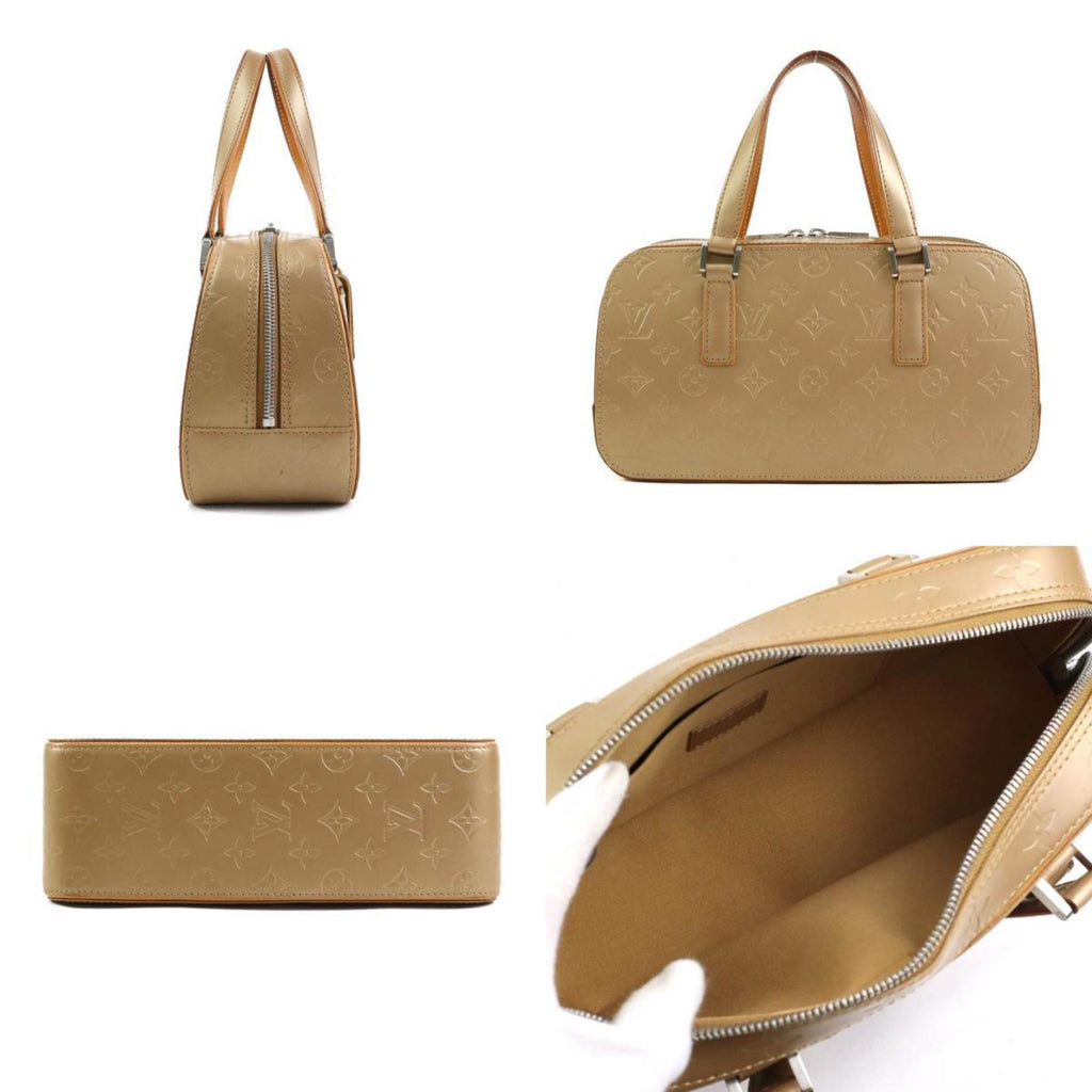 Louis Vuitton Gold Brown Monogram Mat Handbag