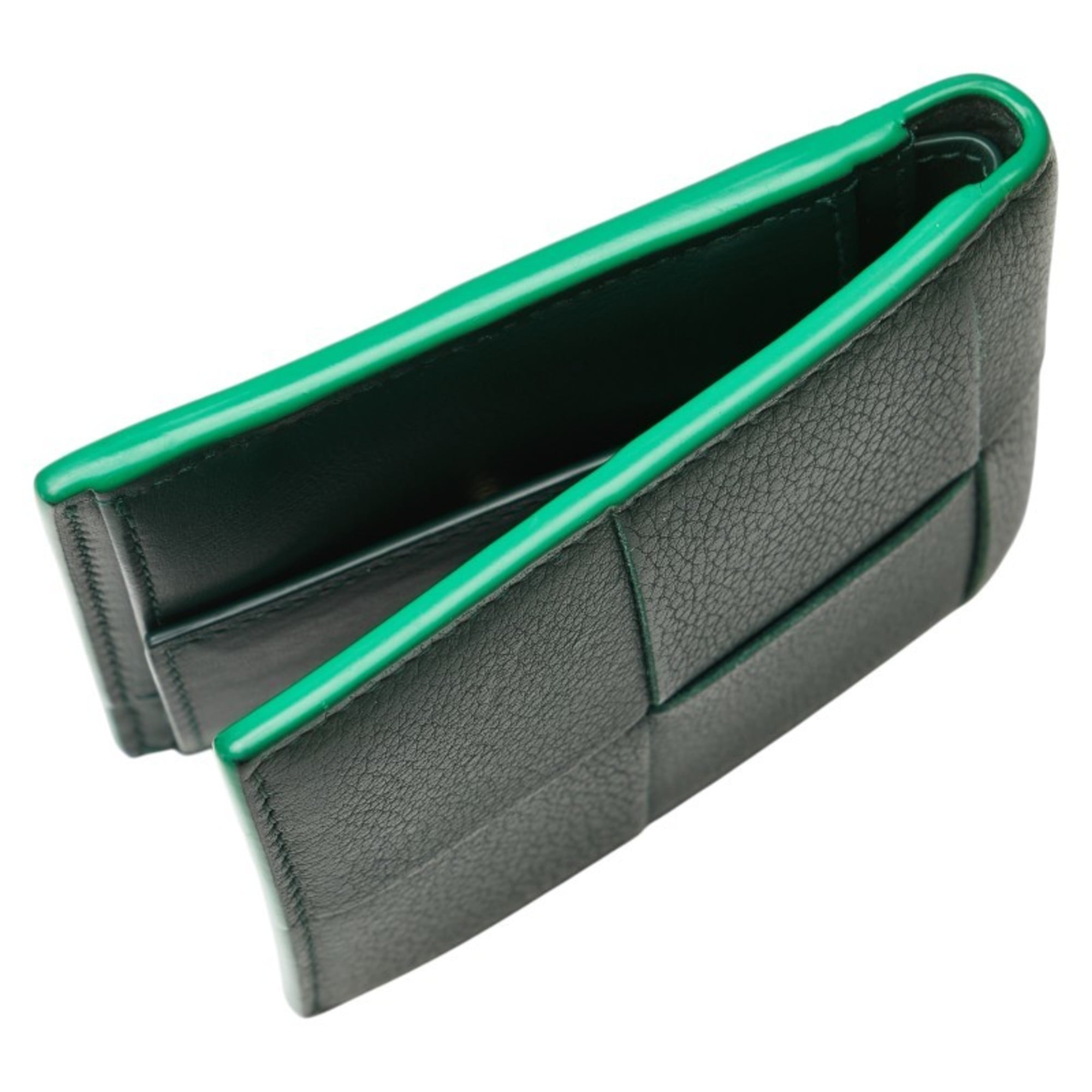 Bottega Veneta Emerald Green Leather Wallet (Bi-Fold)