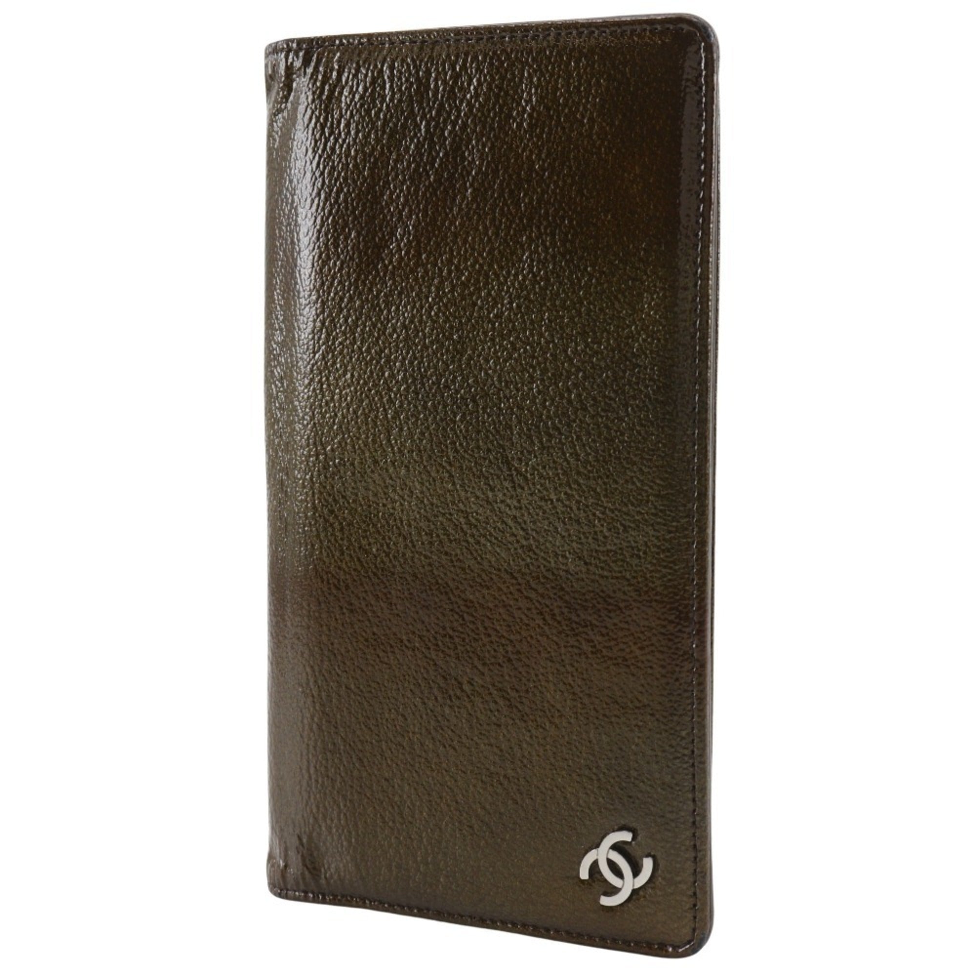 Chanel Bronze Leather Long Wallet (Bi-Fold)