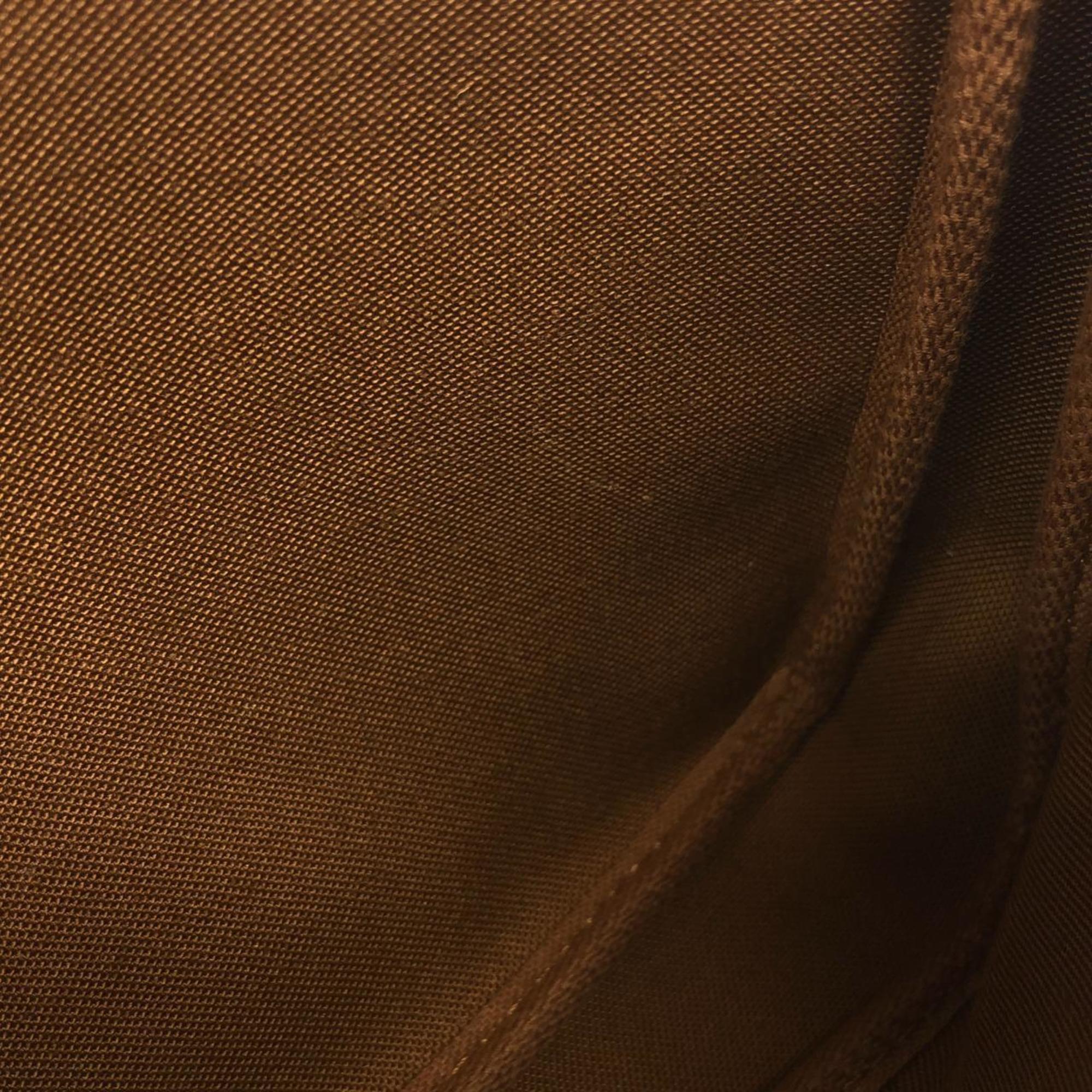 Louis Vuitton Monogram Cherry Brown Coated Canvas Pochette Pouch