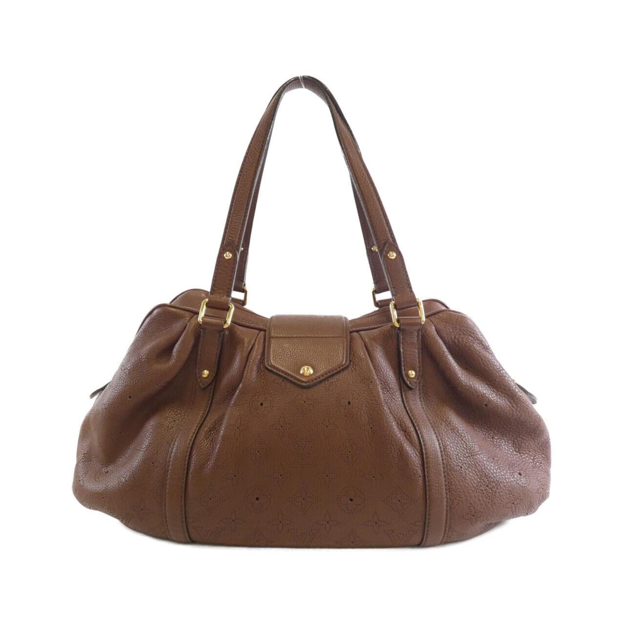 Louis Vuitton Mahina Cognac Leather Shoulder Bag