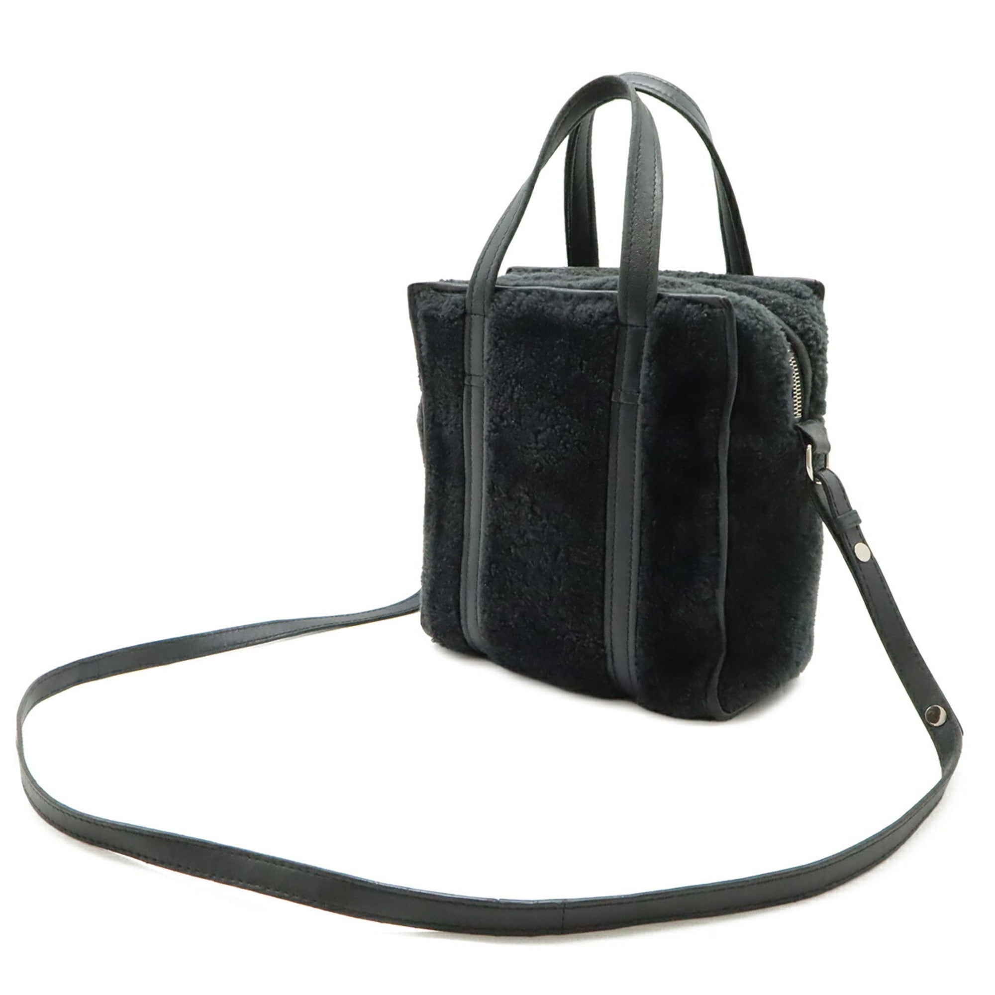 Balenciaga Black Leather Handbag Shoulder
