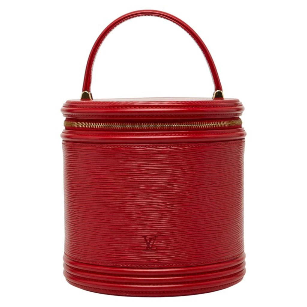Louis Vuitton Castilian Red Leather Handbag Vanity Bag