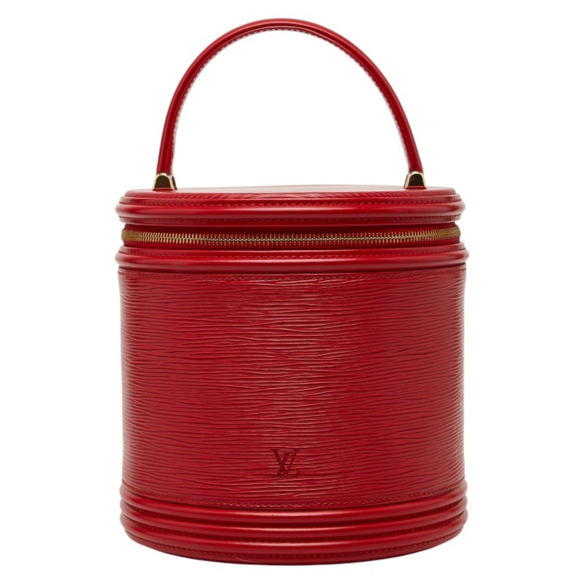 Louis Vuitton Castilian Red Leather Handbag Vanity Bag