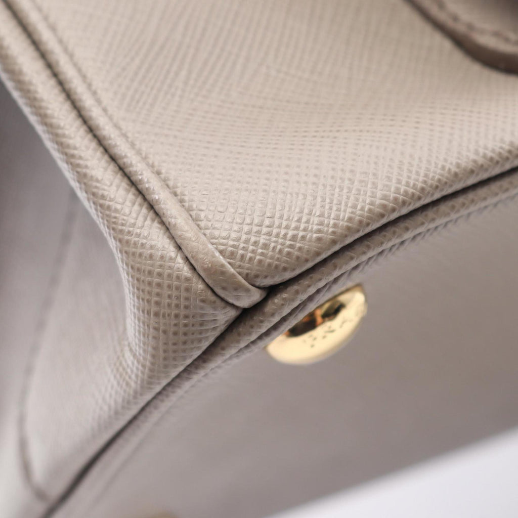 Prada Gray Leather Handbag