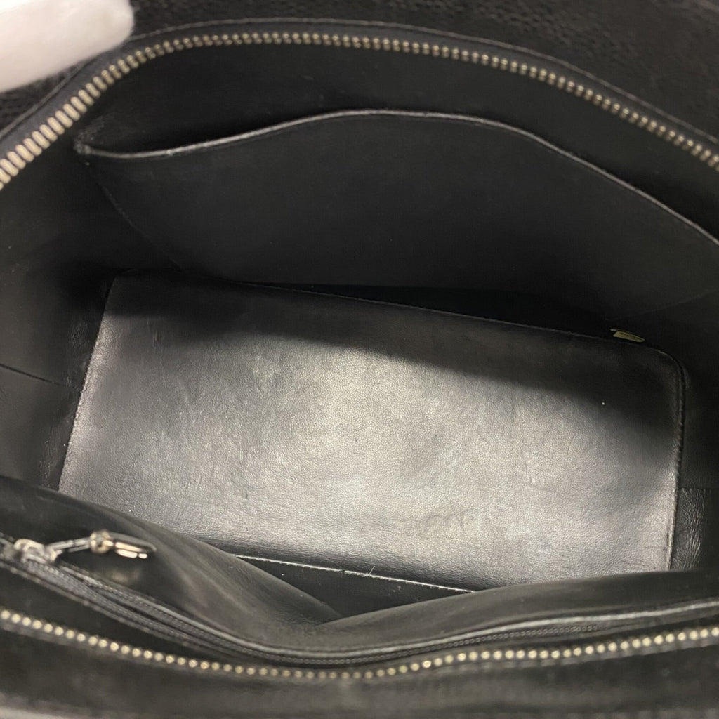Chanel Black Grained Calfskin Tote Bag