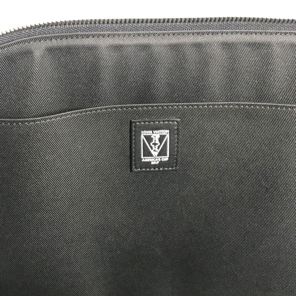 Louis Vuitton Black Red Color White Damier Graphite Clutch Bag Pochette Pouch