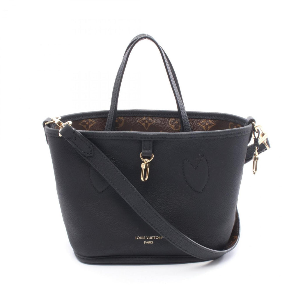 Louis Vuitton Black Brown Noir Coated Canvas Leather Tote Bag