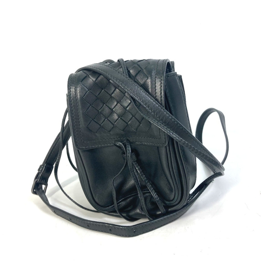 Bottega Veneta Black Leather Shoulder Bag