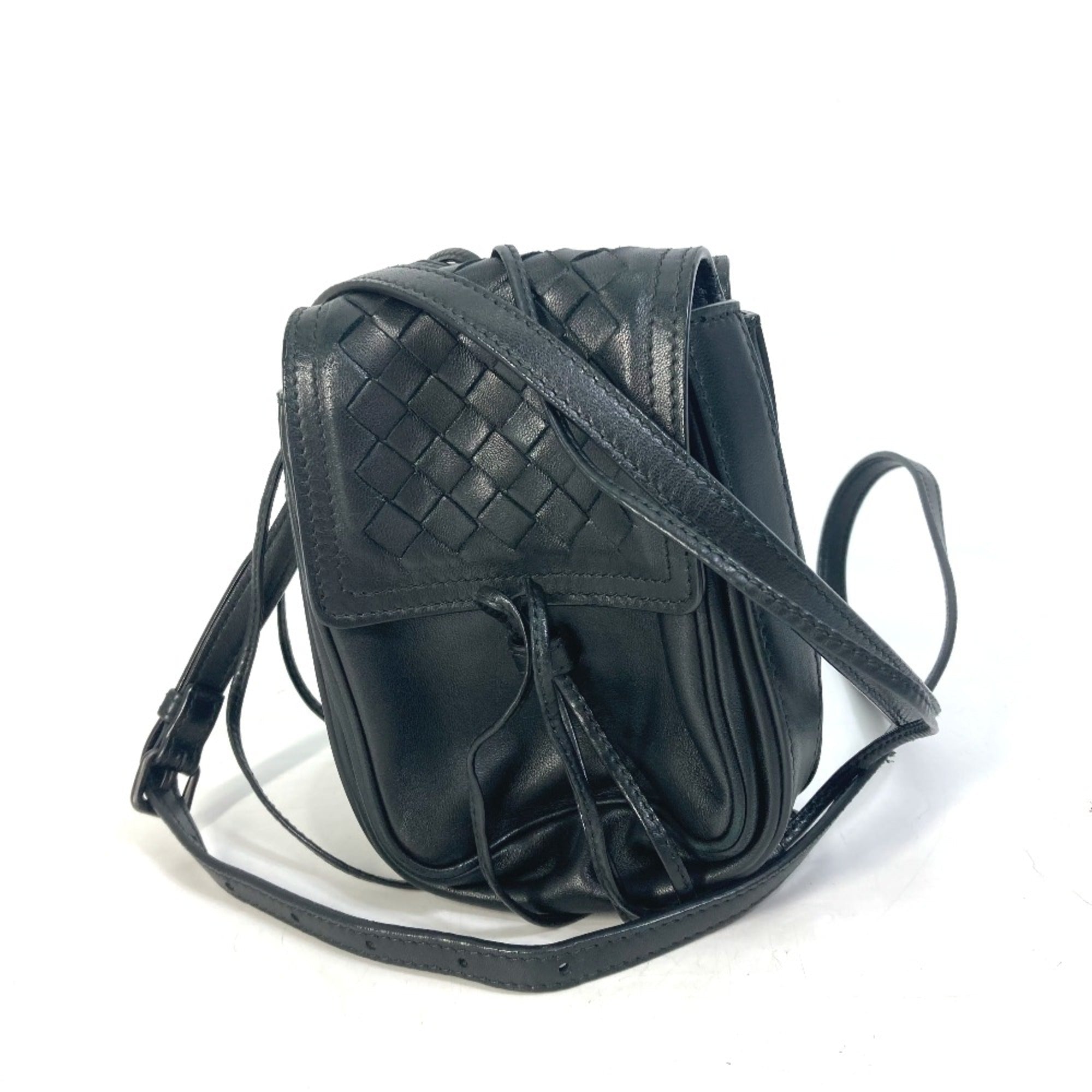 Bottega Veneta Black Leather Shoulder Bag