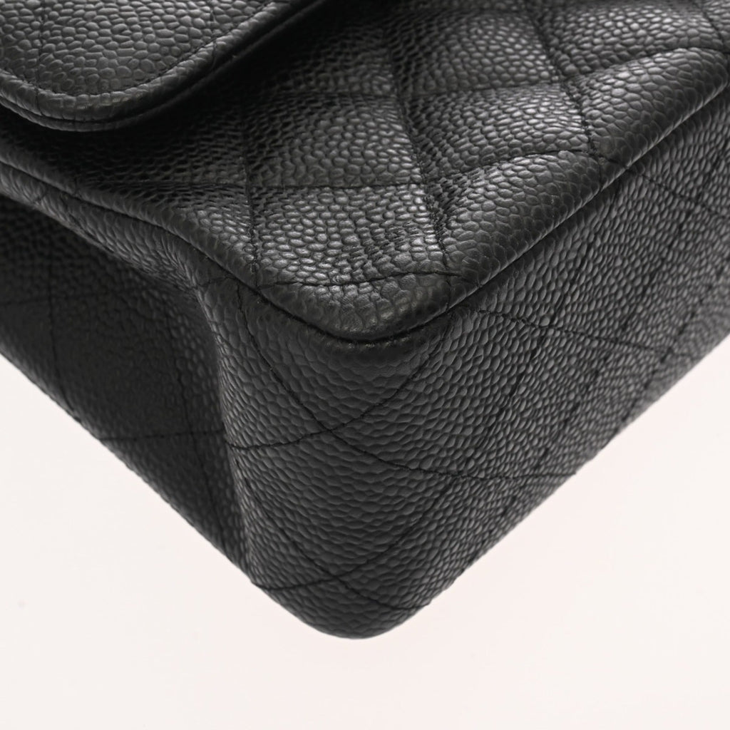 Chanel Black Grained Calfskin Shoulder Bag