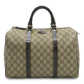 Gucci Beige Dark Brown Gg Supreme Handbag (Pre-Owned)