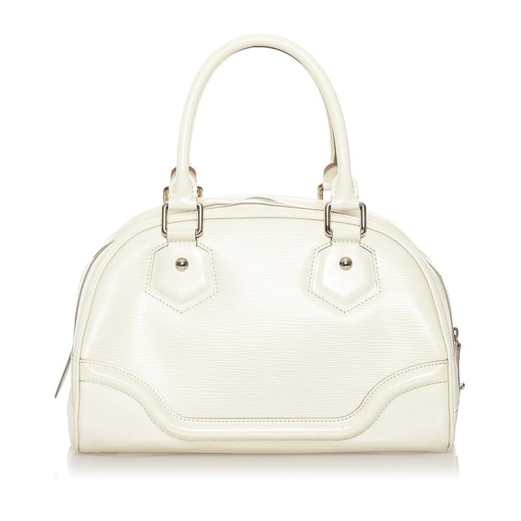 Louis Vuitton Epi Montaigne PM Handbag M5932J White Leather Ladies LOUIS VUITTON