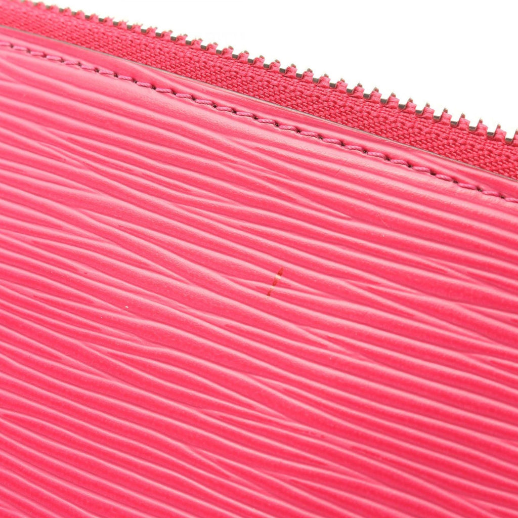 Louis Vuitton Pink Red Color Epi Leather Pochette Pouch