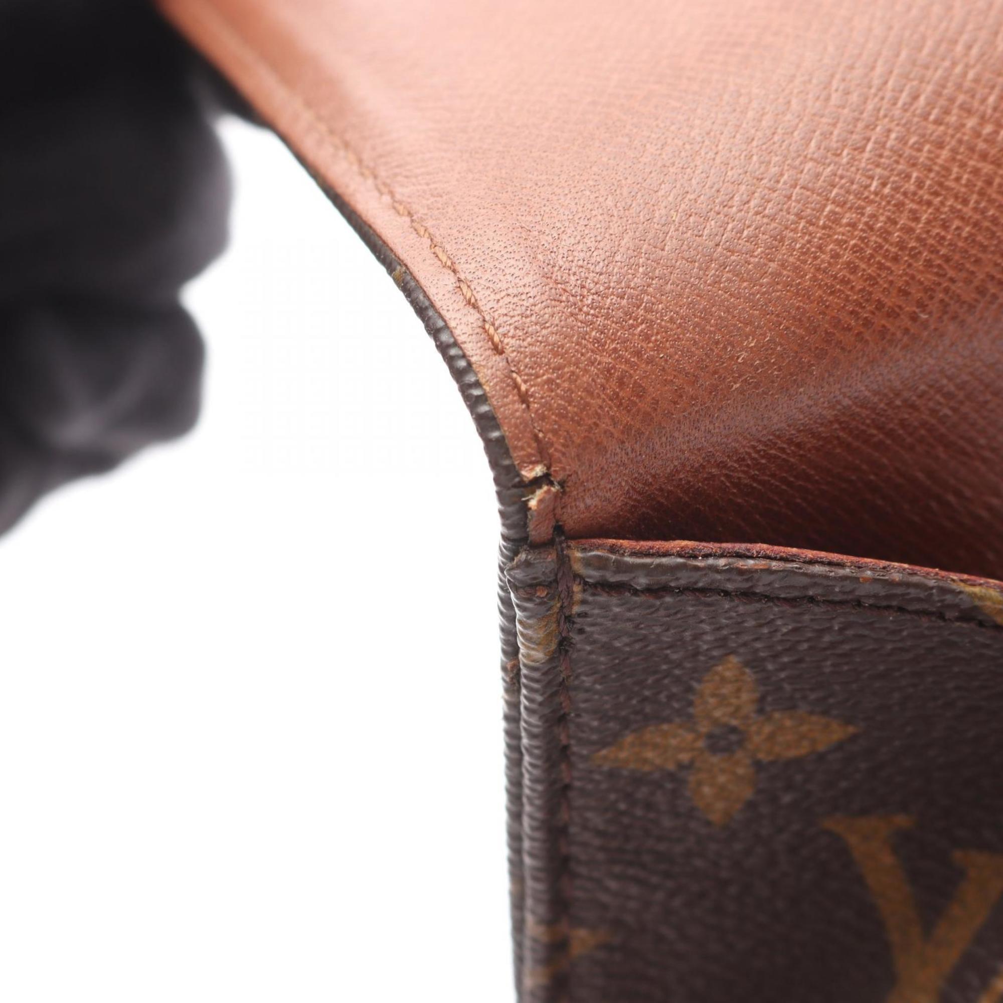 Louis Vuitton Monogram Brown Coated Canvas Leather Shoulder Bag