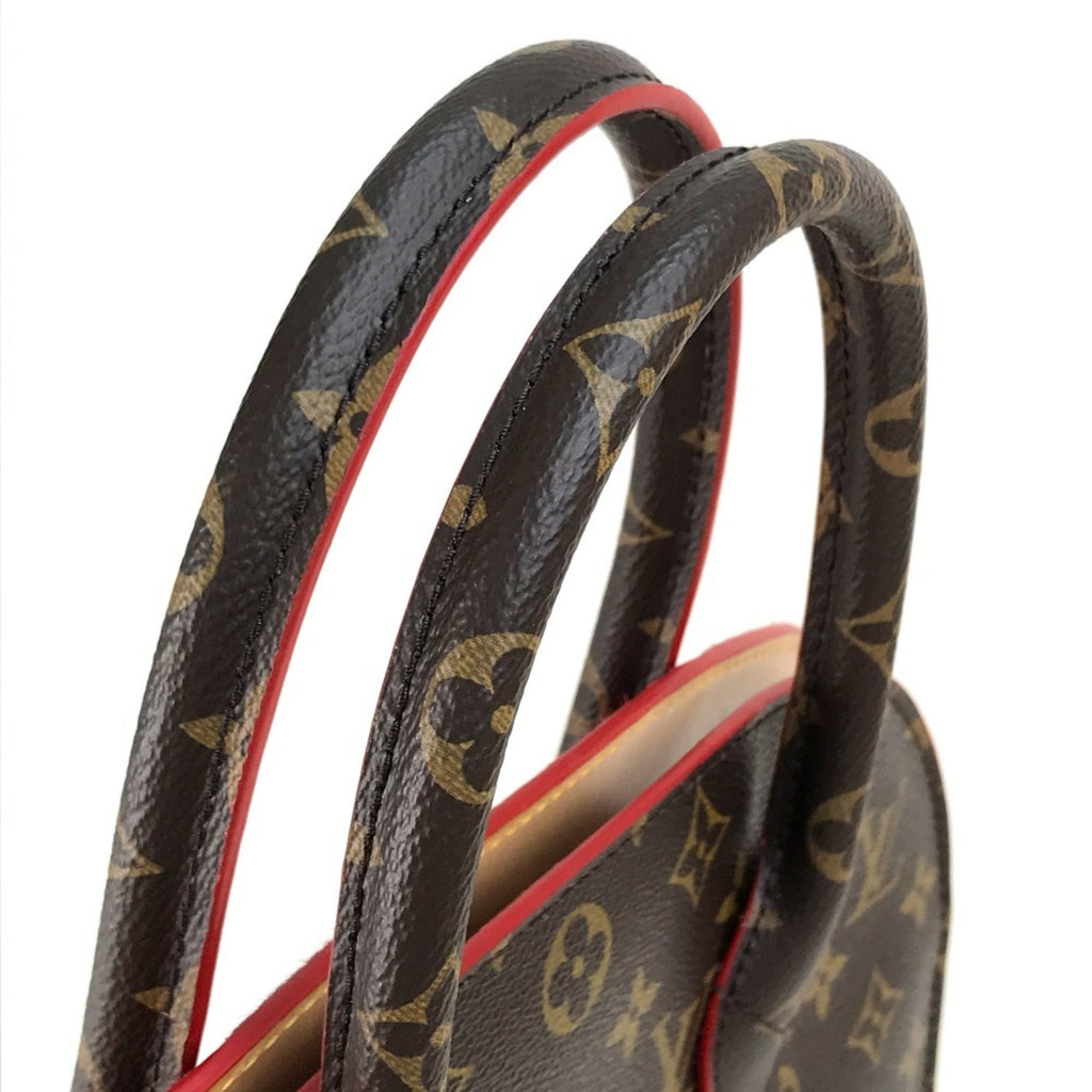 Louis Vuitton Brown Monogram Red Color Monogram Leather Handbag