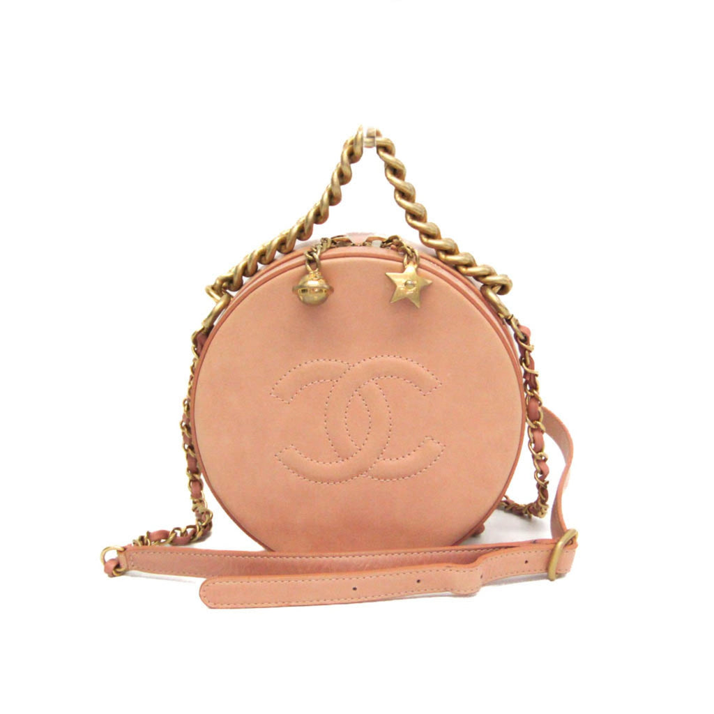 Chanel Round As Earth Crossbody Bag Glazed Calfskin Pink Leather Shoulder Bag Bag