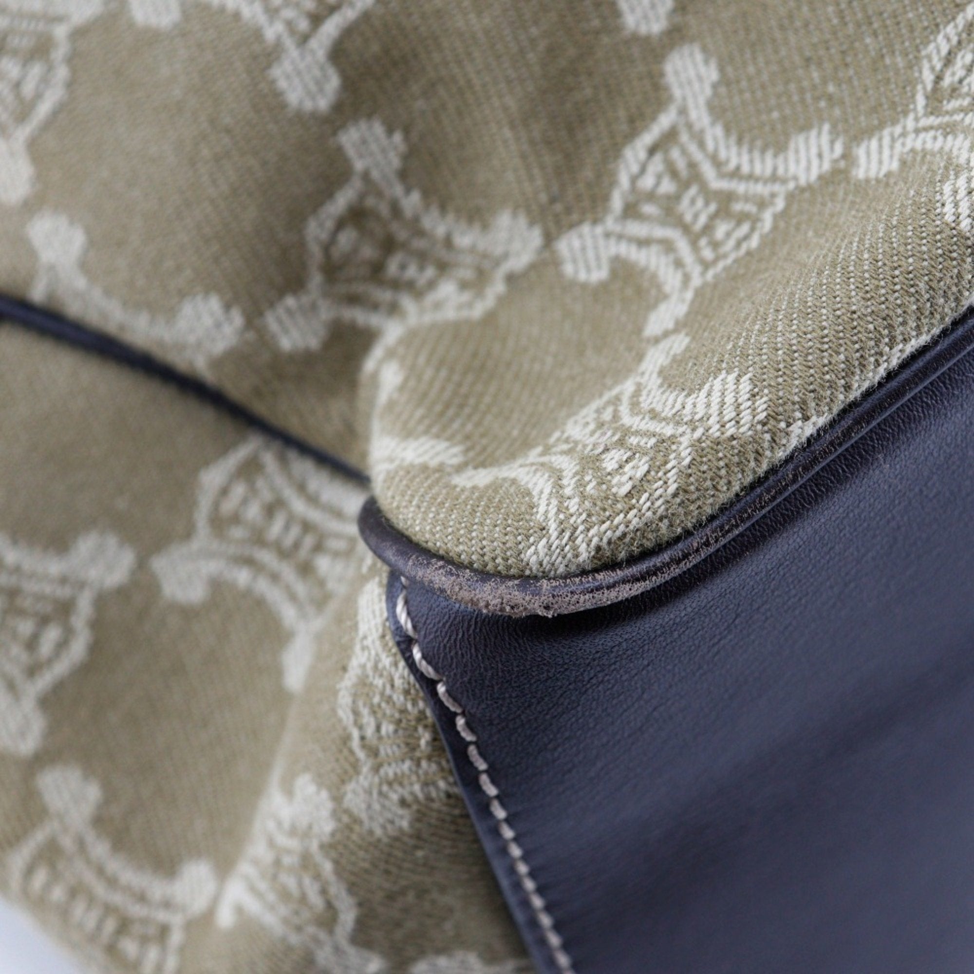 Celine Khaki Canvas Handbag