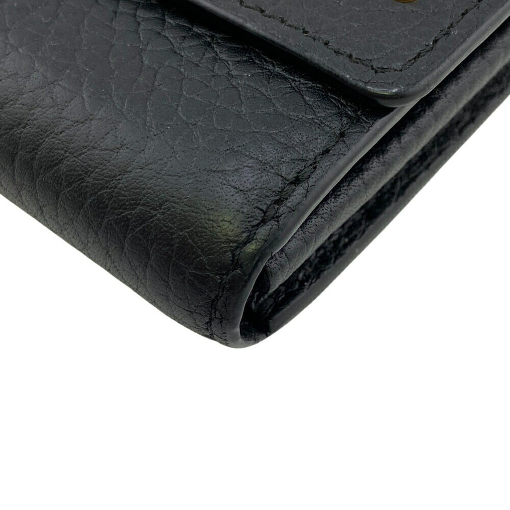 Louis Vuitton Black Leather Long Wallet