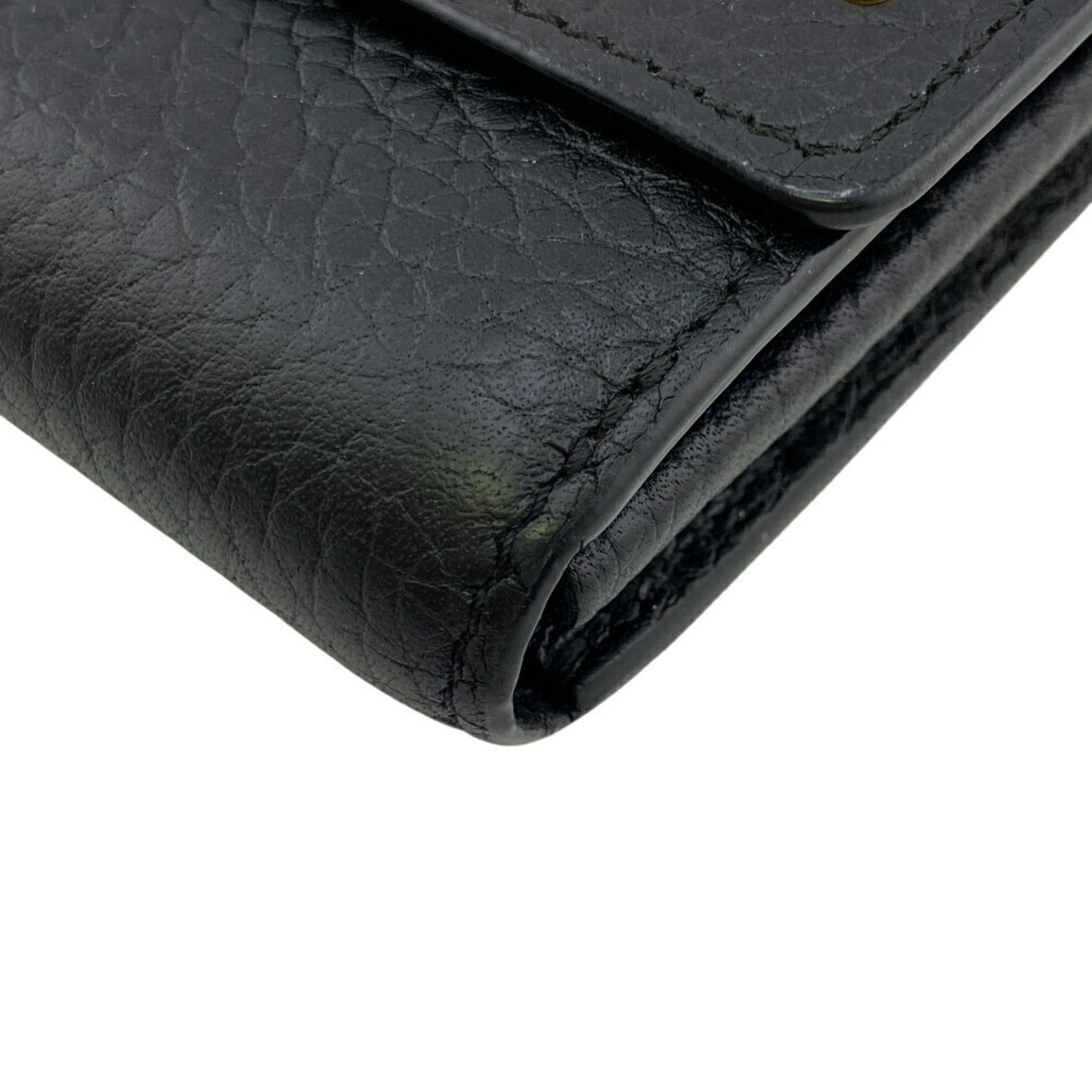Louis Vuitton Black Leather Long Wallet