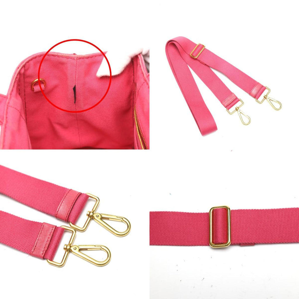 Prada Pink Canvas Tote Bag