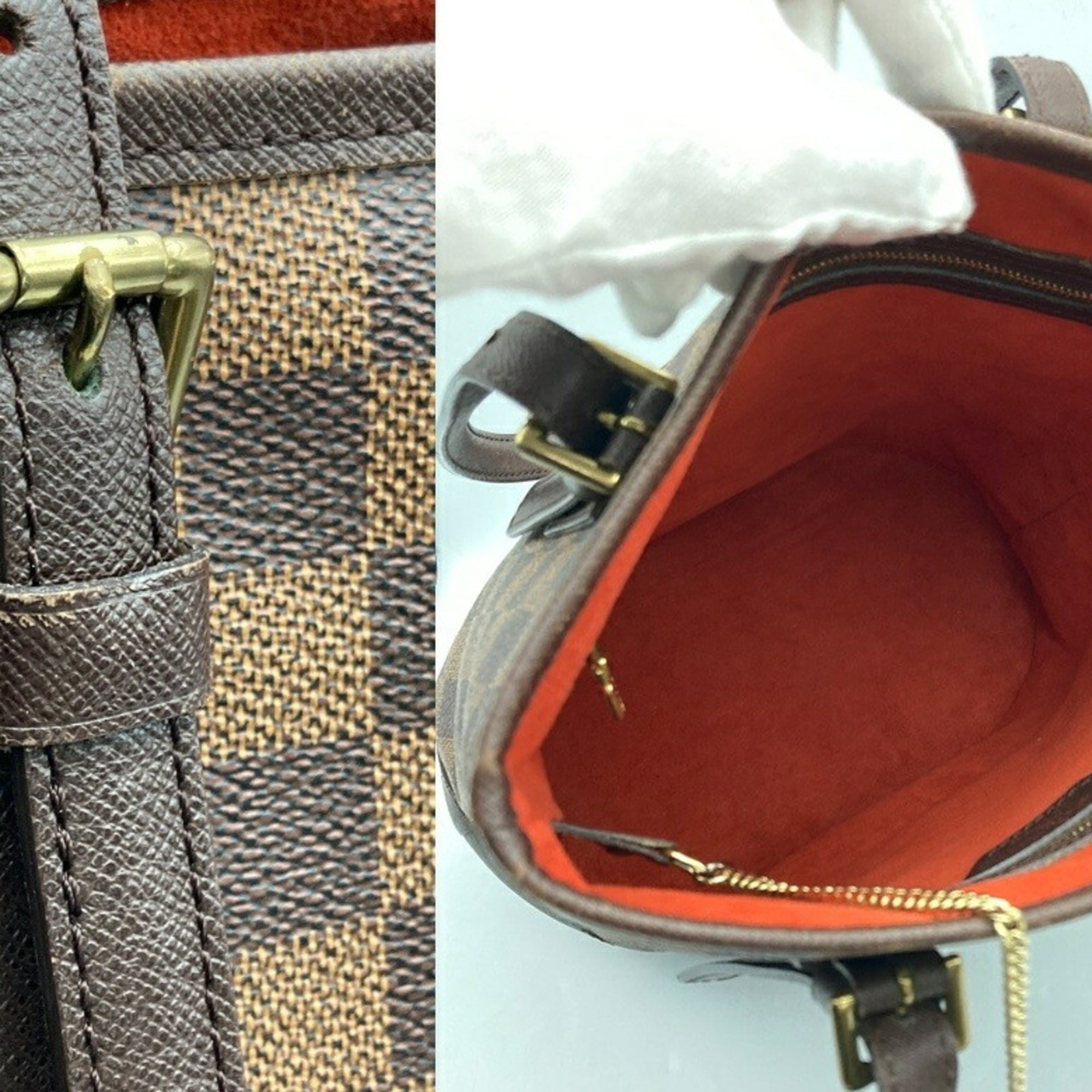 Louis Vuitton Brown Pvc Leather Tote Bag