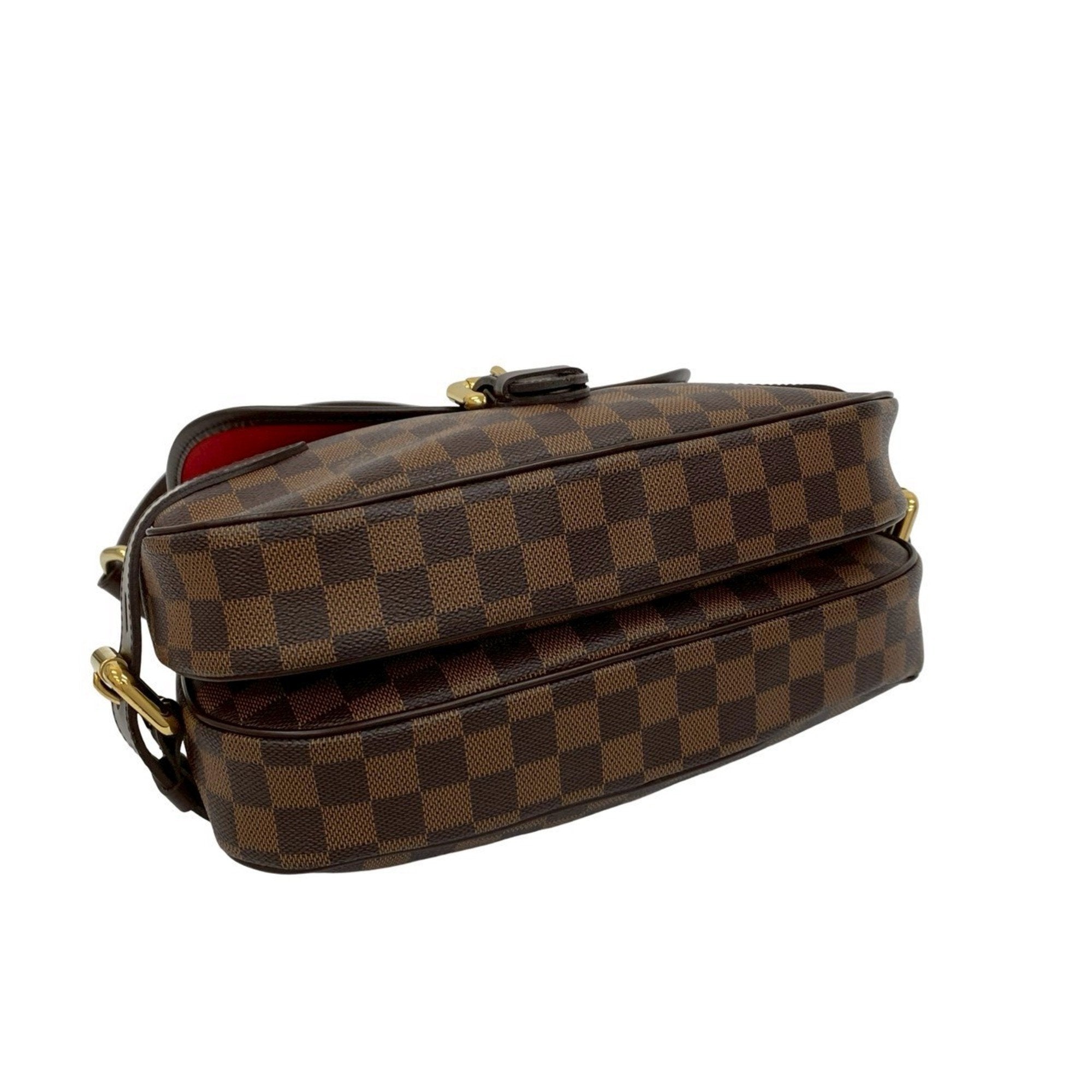 Louis Vuitton Brown Leather Pvc Shoulder Bag Tote Bag