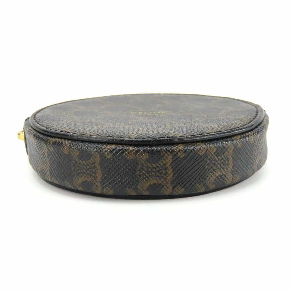 Celine Black Brown Pvc Leather Coin Purse/Coin Case