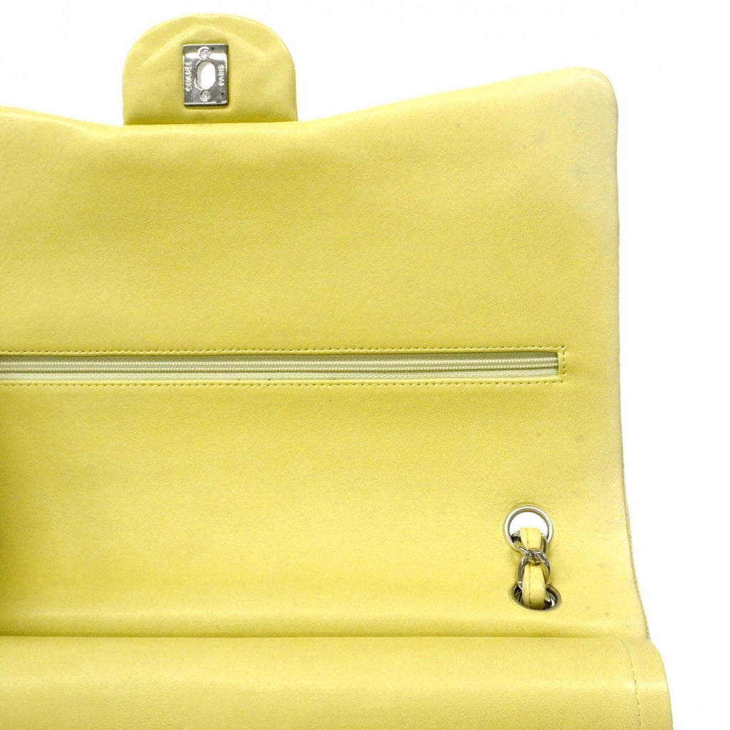 Chanel Lime Yellow Leather Shoulder Bag