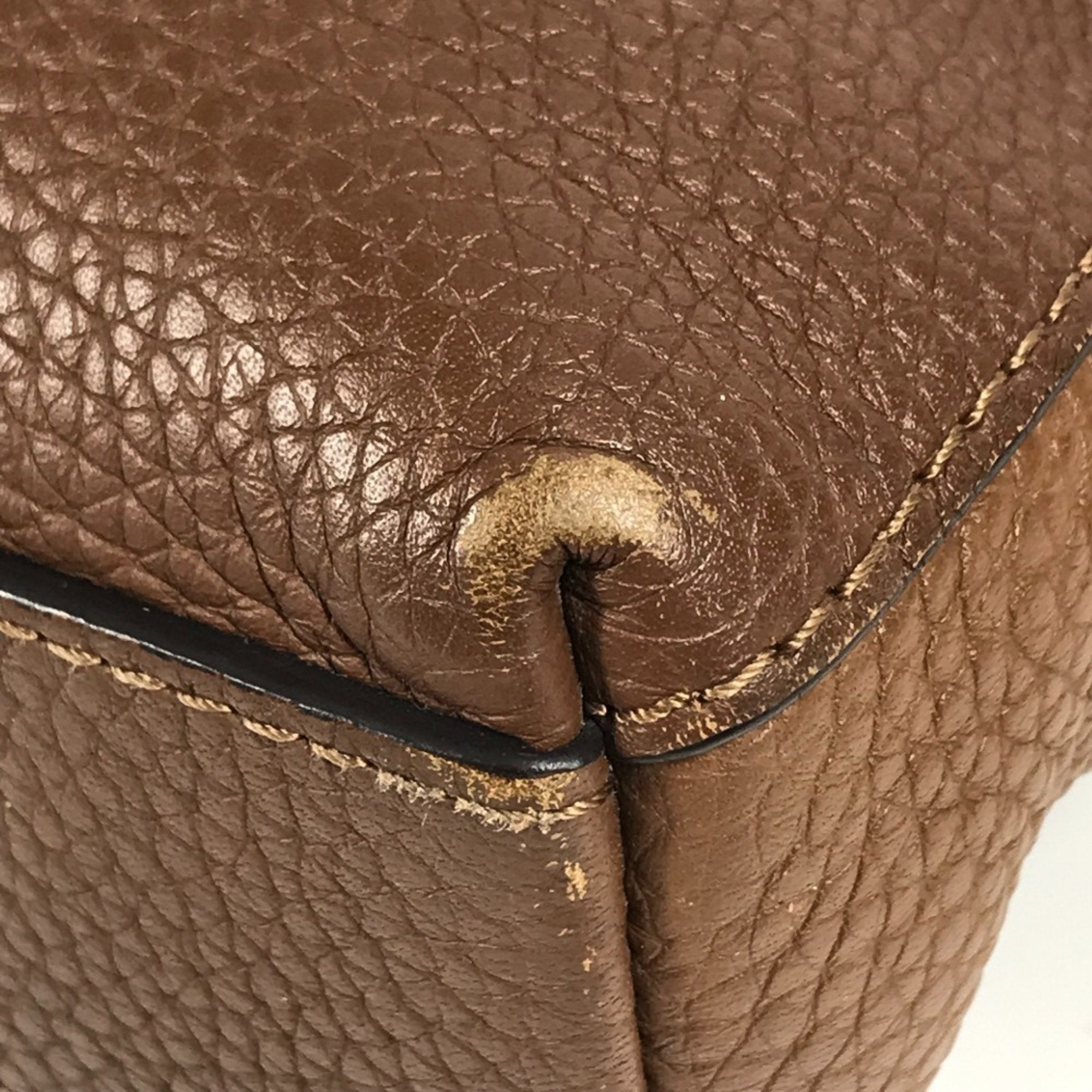 Louis Vuitton Brown Leather Briefcase Handbag Tote Bag
