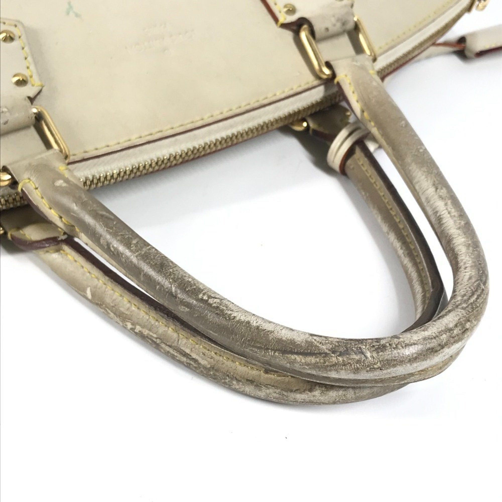 Louis Vuitton Blanc White Suhali Leather Handbag Shoulder Bag Tote Bag