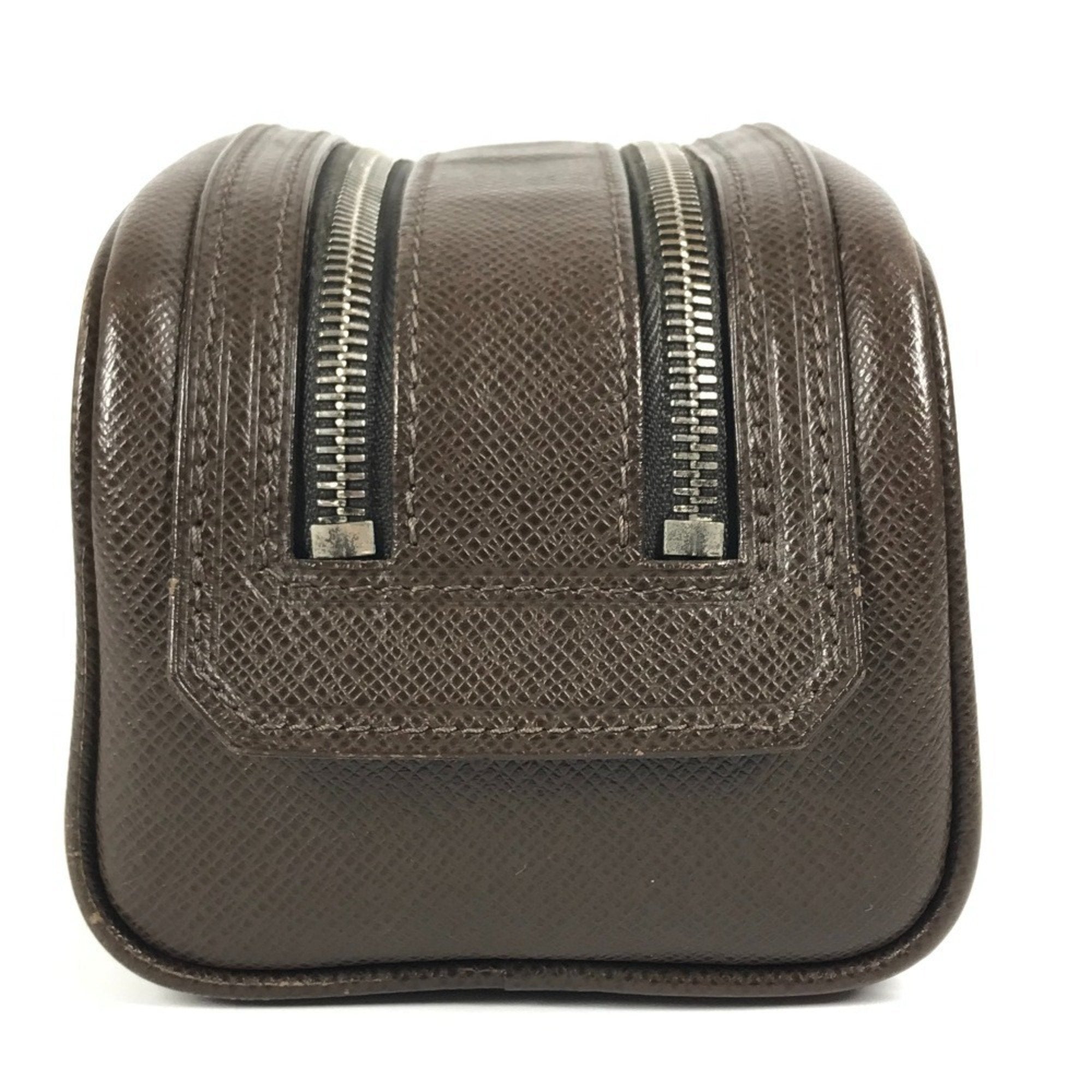 Louis Vuitton Brown Grizzly Taiga Leather Pouch