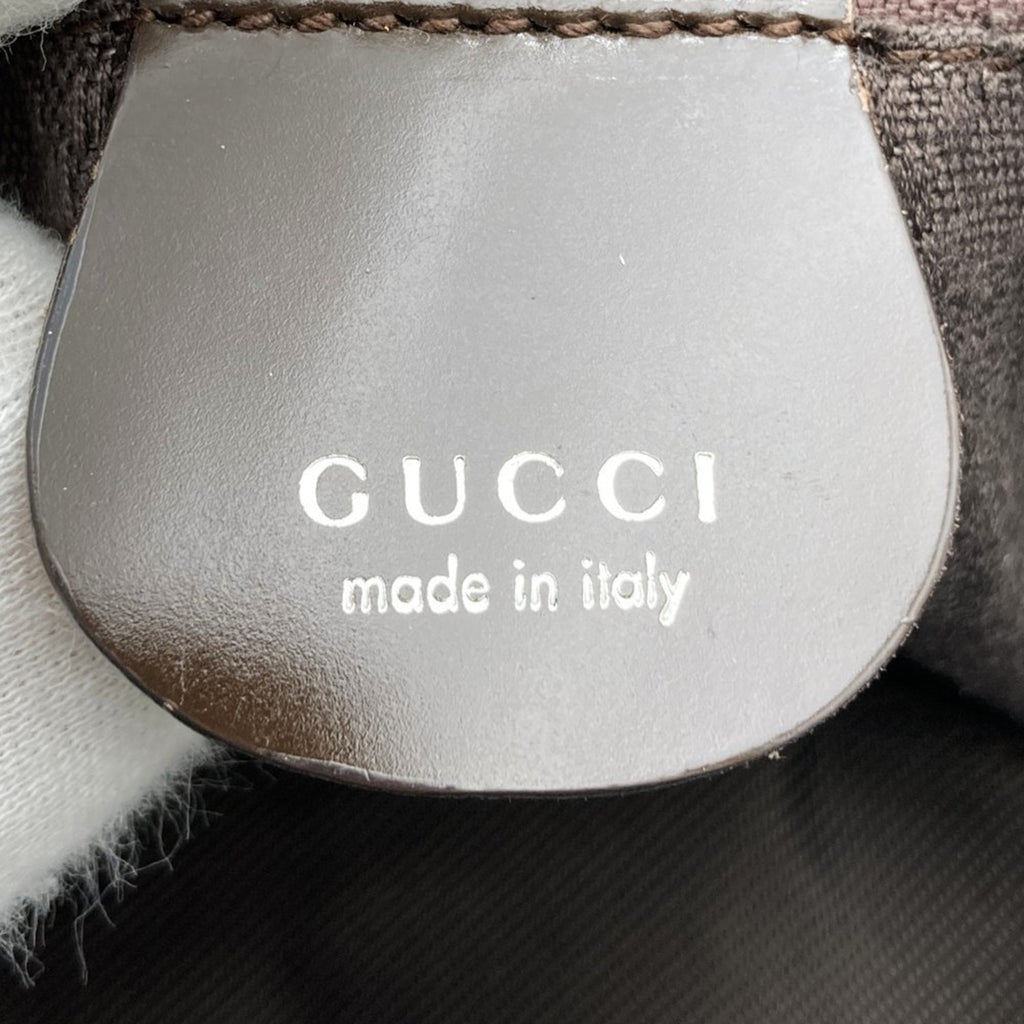Gucci Brown Nylon Leather Shoulder Bag (Pre-Owned)