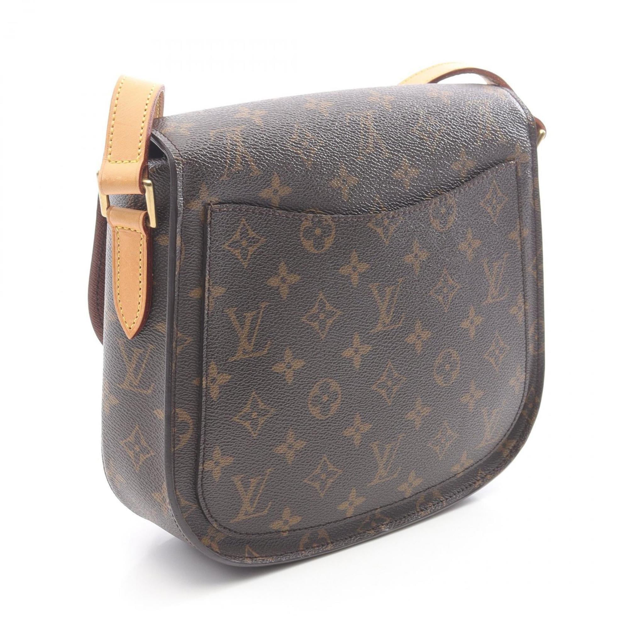 Louis Vuitton Brown Coated Canvas Leather Shoulder Bag