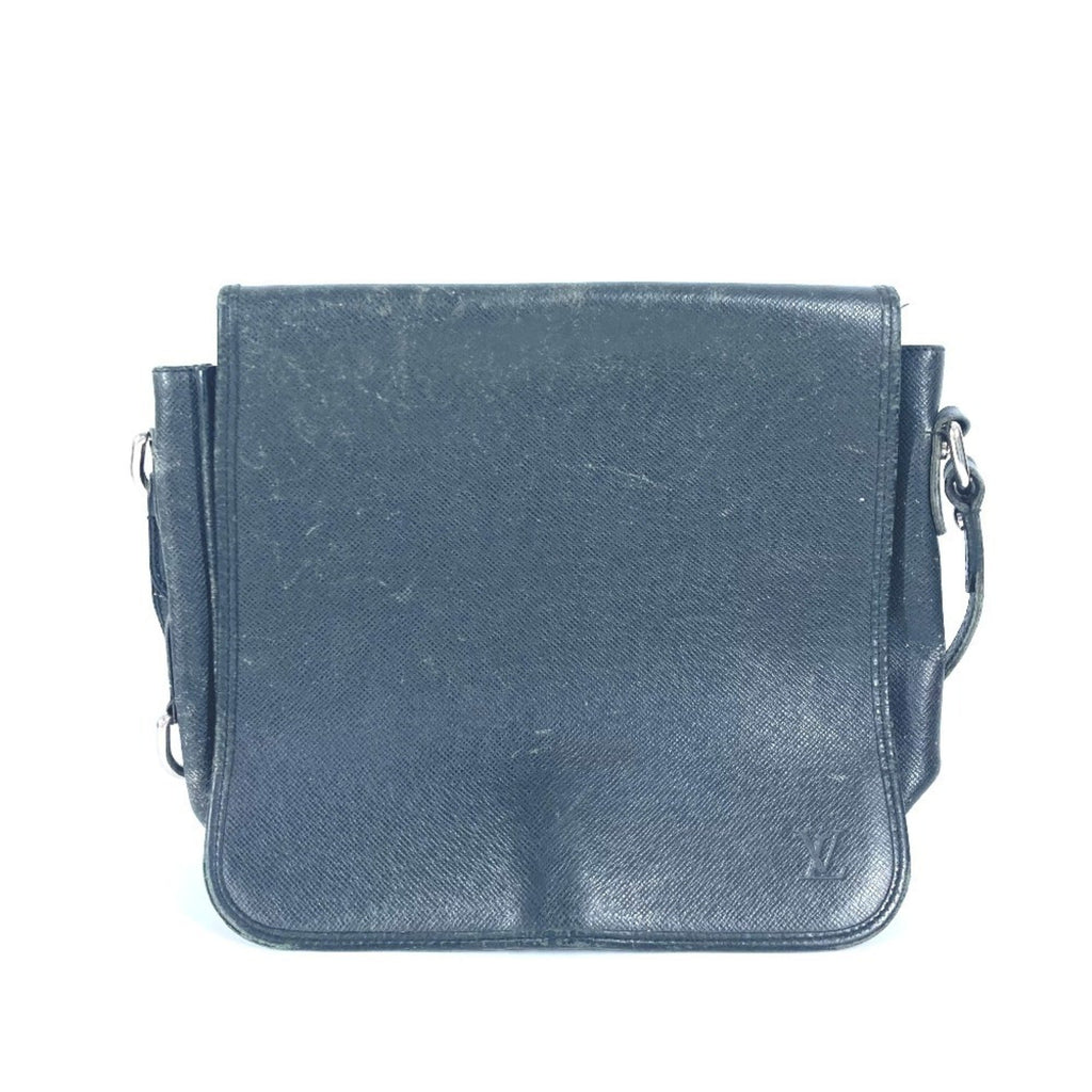 Louis Vuitton Ardoise Black Taiga Leather Shoulder Bag