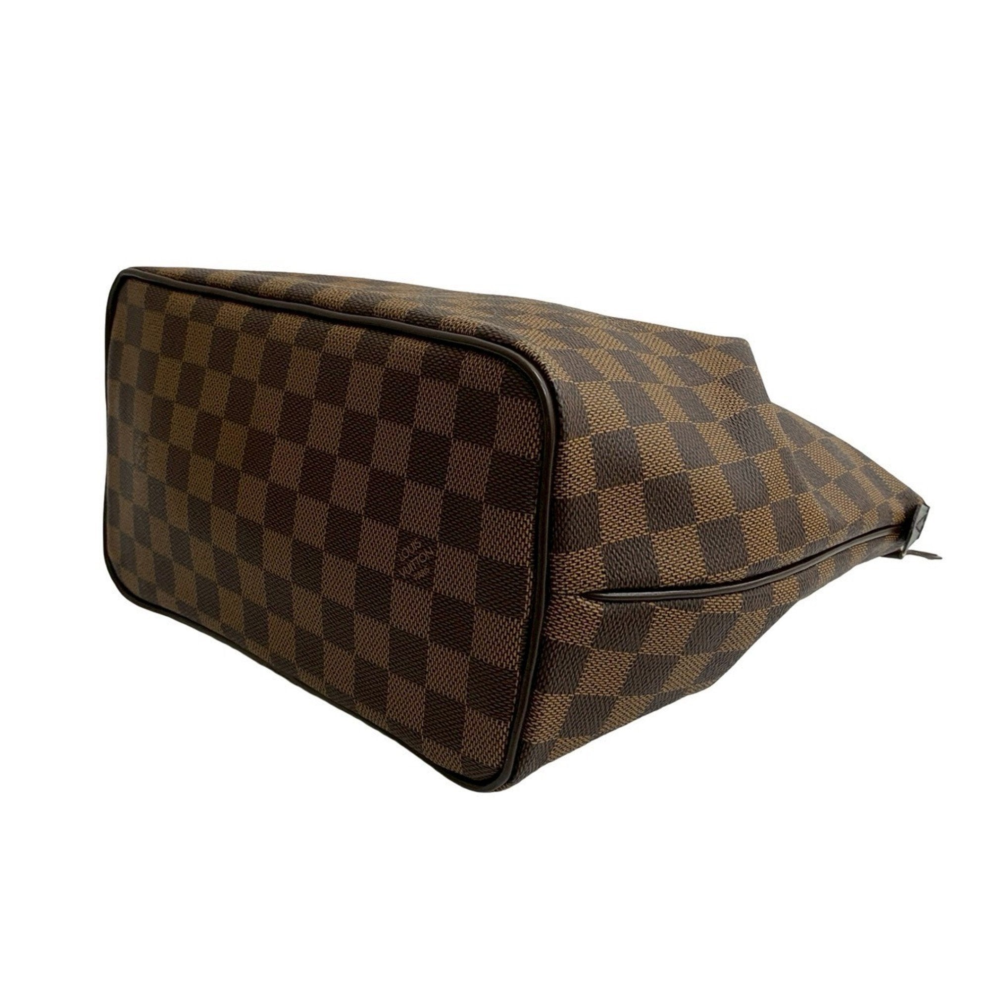 Louis Vuitton Brown Leather Pvc Handbag Tote Bag