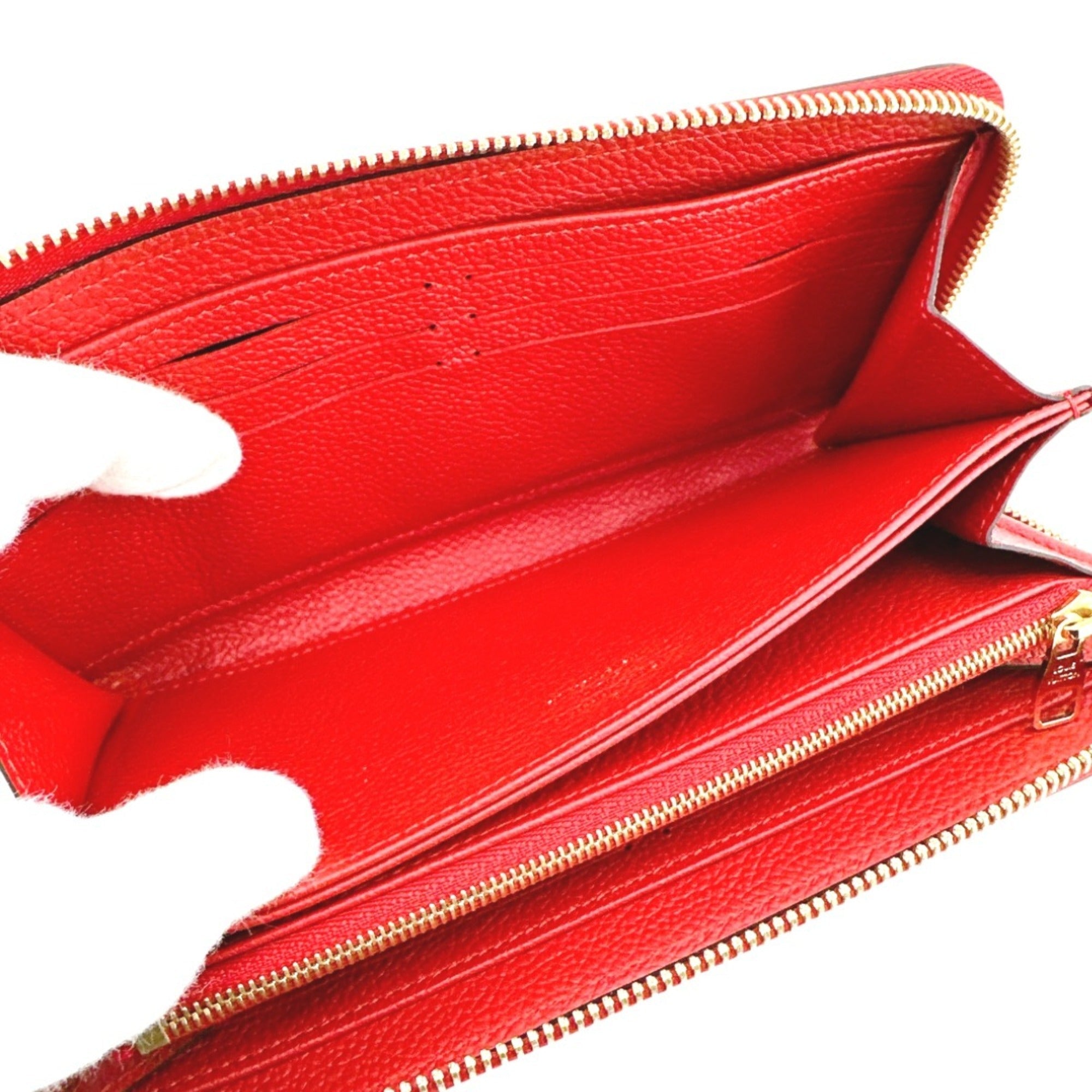 Louis Vuitton Red Color Monogram Empreinte Long Wallet