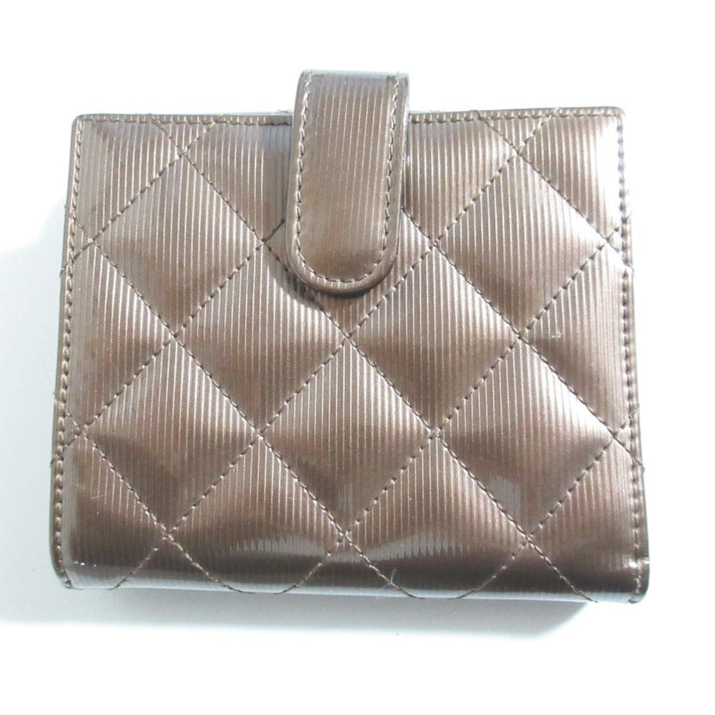 Chanel Bronze Patent Leather Wallet (Bi-Fold)