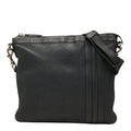 Gucci Black Gray Leather Shoulder Bag (Pre-Owned)