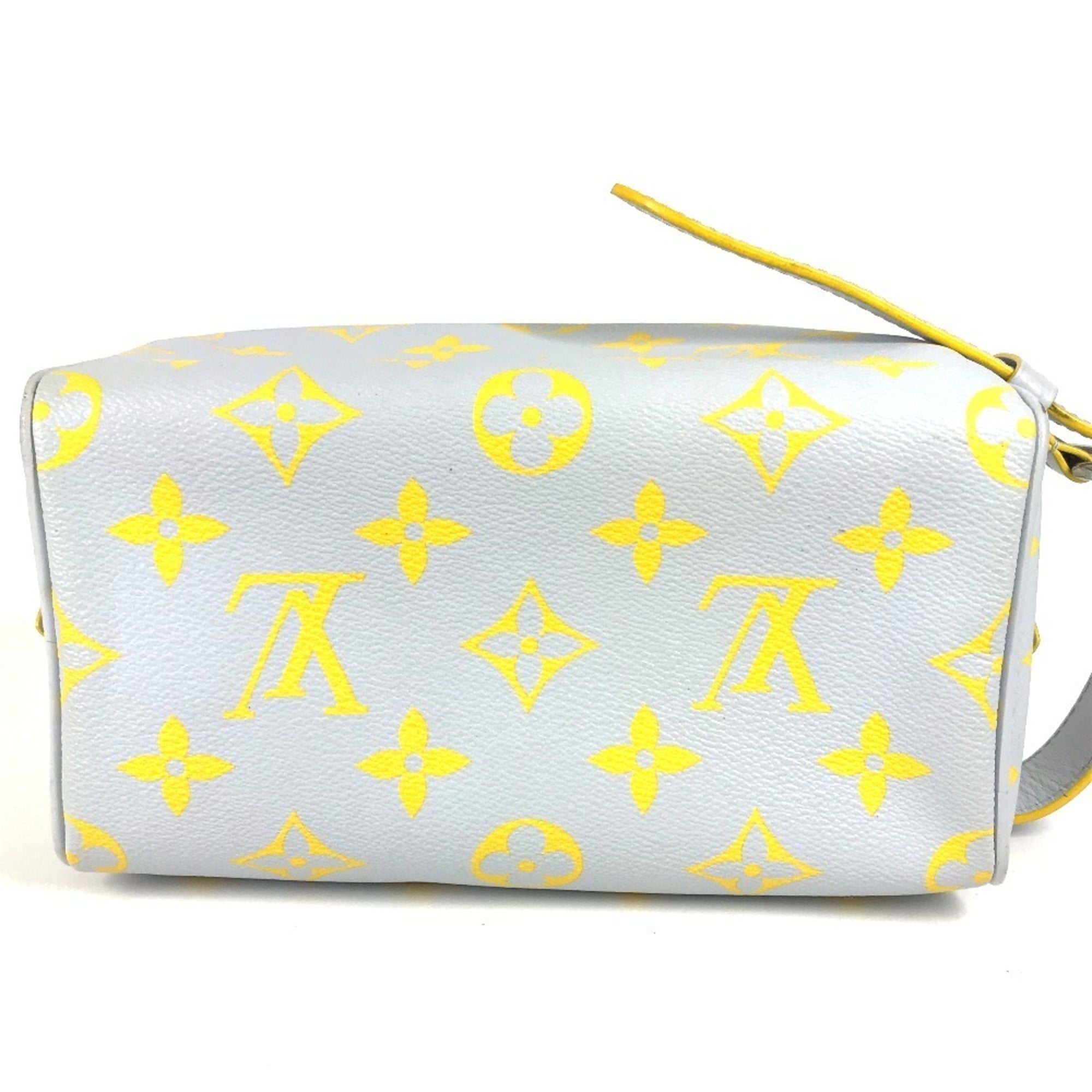 Louis Vuitton Gray Yellow Monogram Clutch Bag Pouch