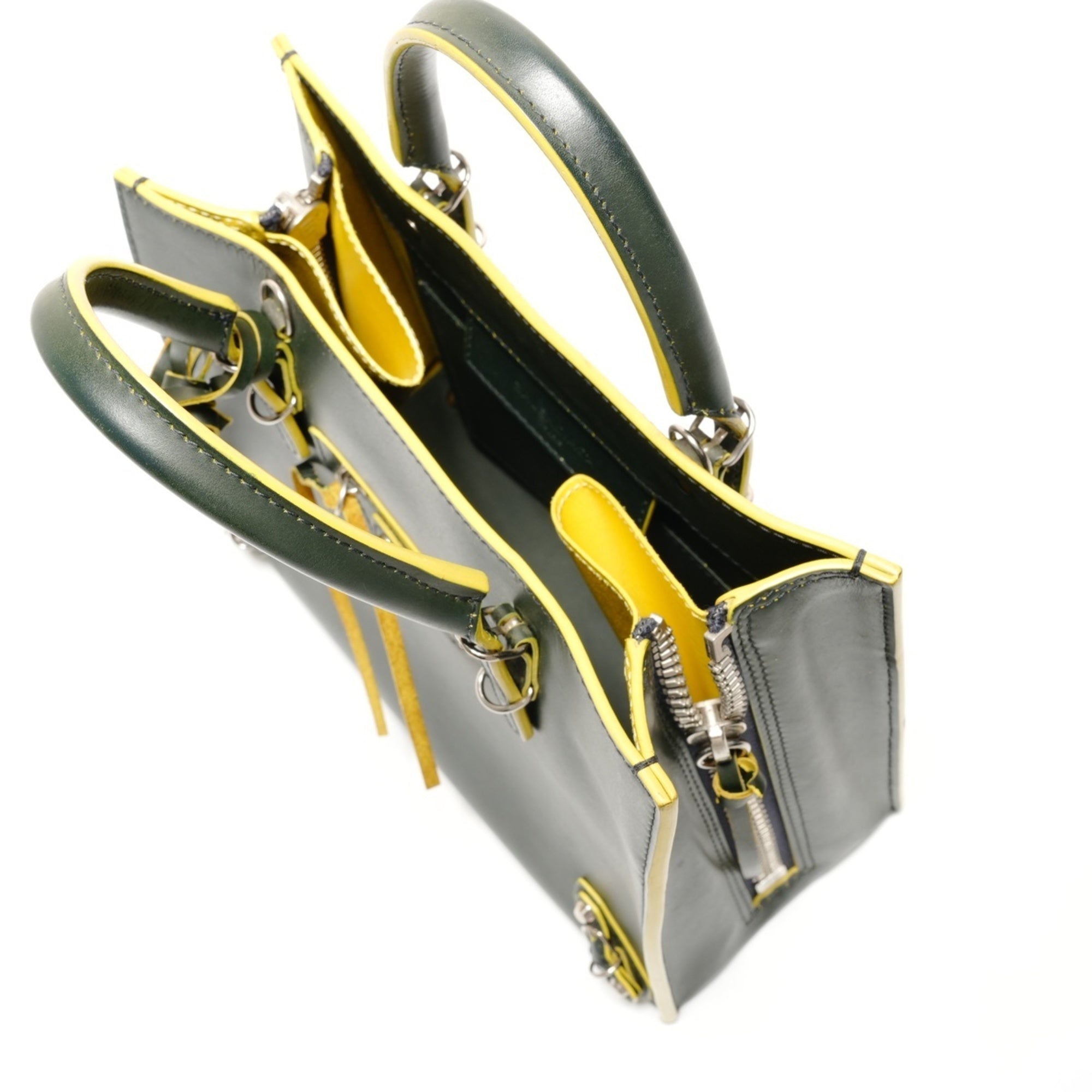 Balenciaga Green Leather Hand
