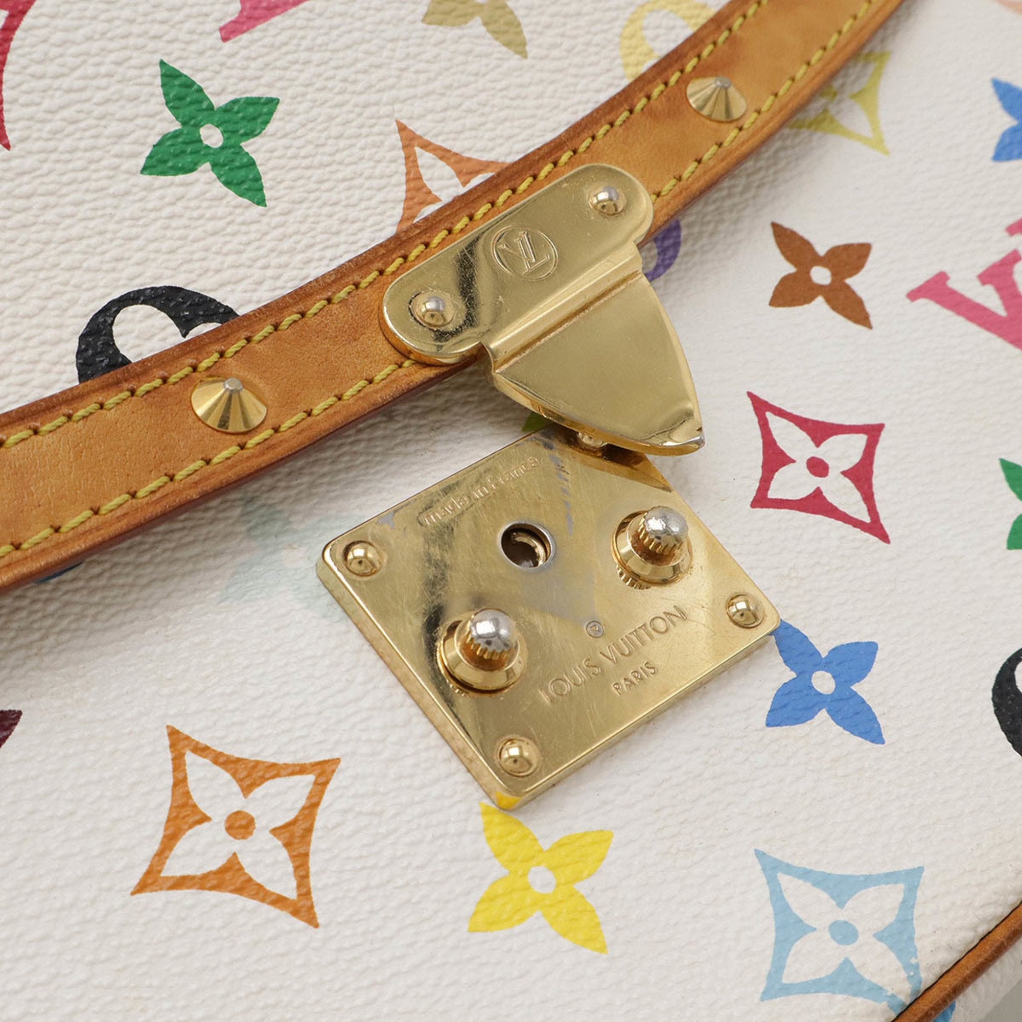 Louis Vuitton Blanc Multi-Color White Monogram Multicolore Shoulder Bag