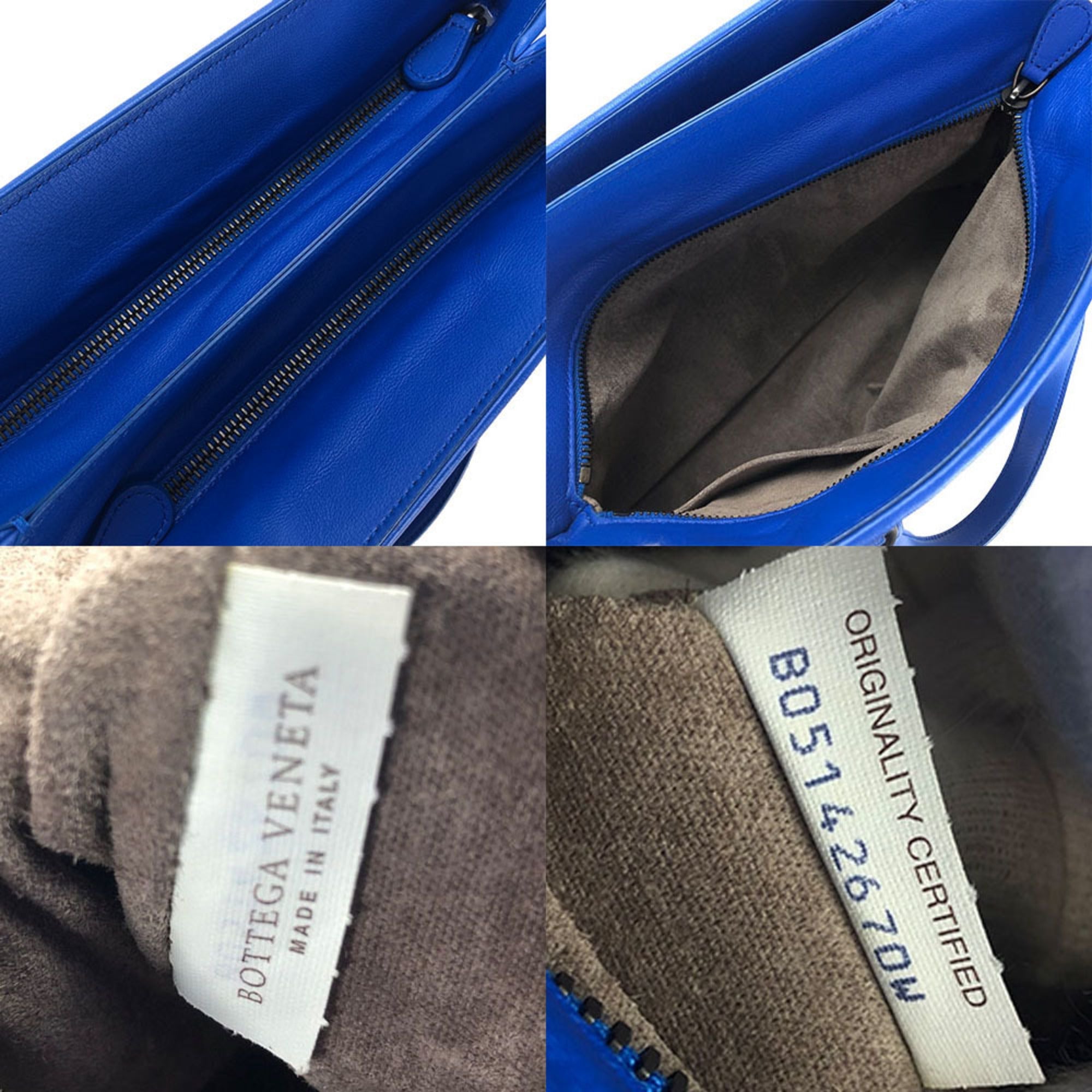 Bottega Veneta Intrecciato Blue Intrecciato Handbag