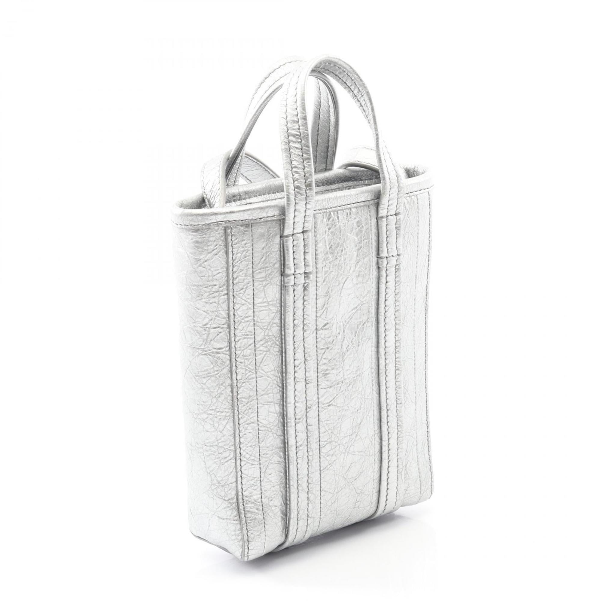 Balenciaga Silver Leather Shoulder