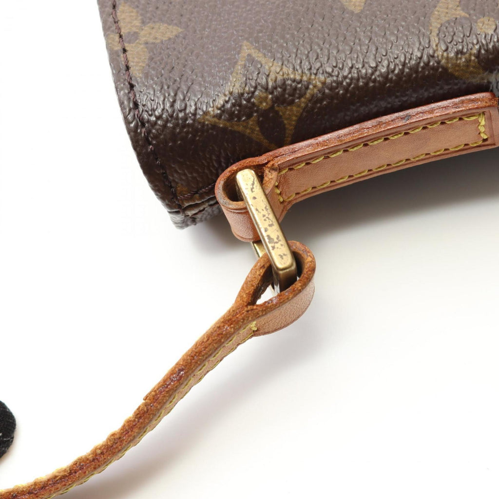 Louis Vuitton Brown Coated Canvas Leather Shoulder Bag