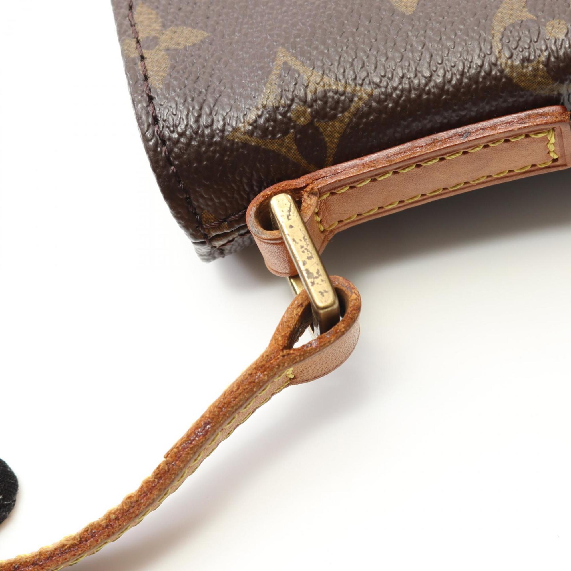 Louis Vuitton Brown Coated Canvas Leather Shoulder Bag