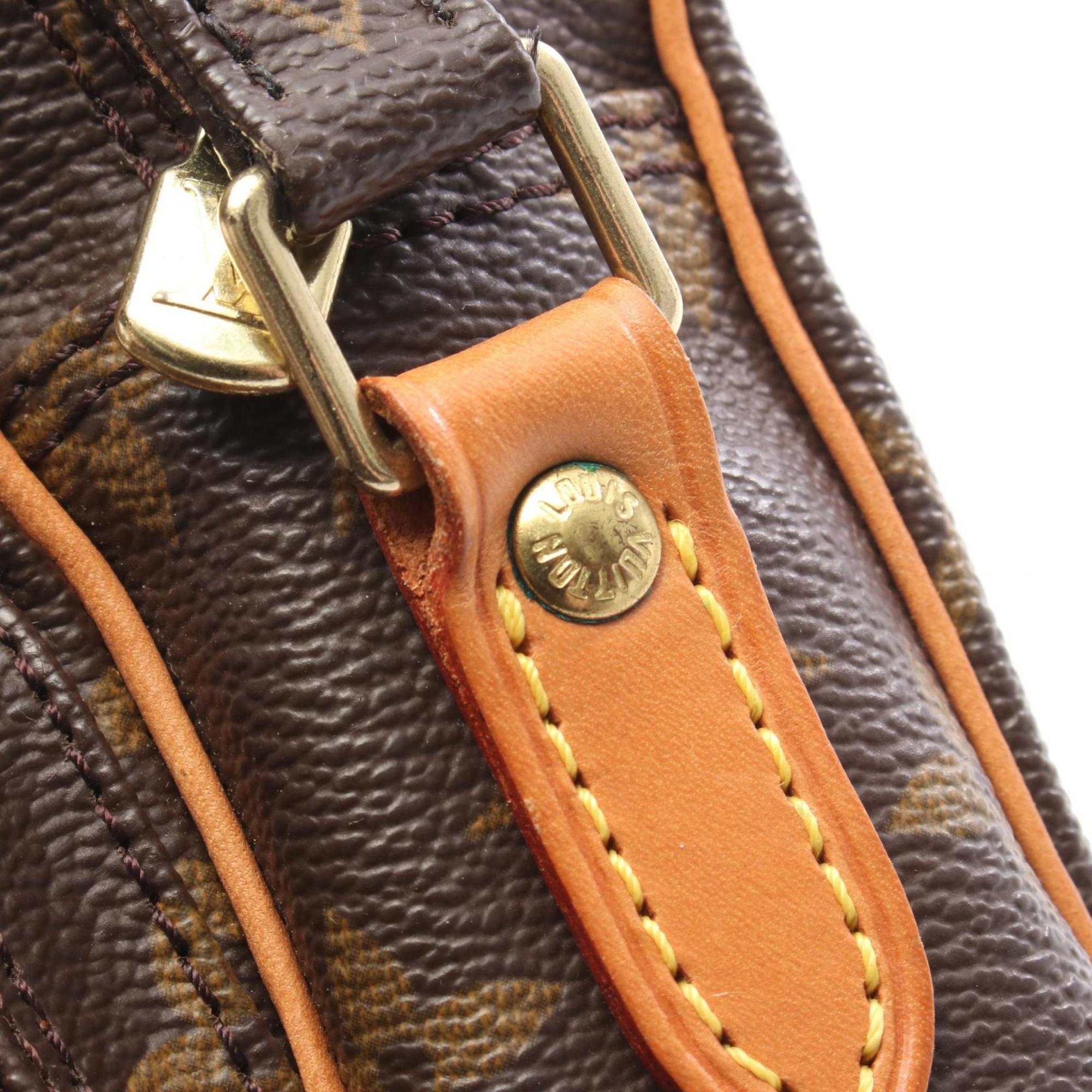Louis Vuitton Brown Monogram Coated Canvas Leather Shoulder Bag