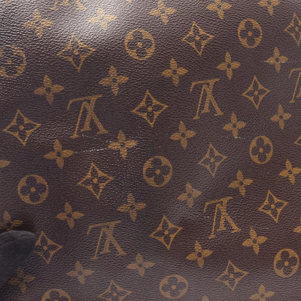Louis Vuitton Brown Coated Canvas Leather Handbag Shoulder Bag