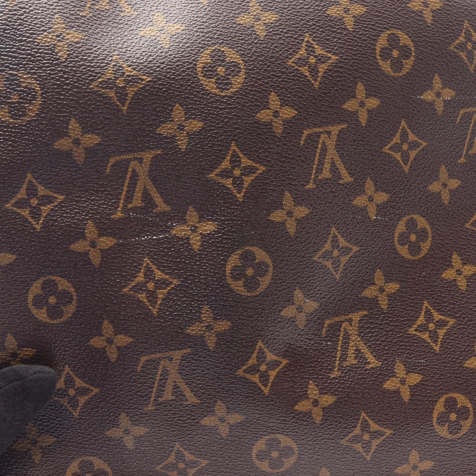 Louis Vuitton Brown Coated Canvas Leather Handbag Shoulder Bag