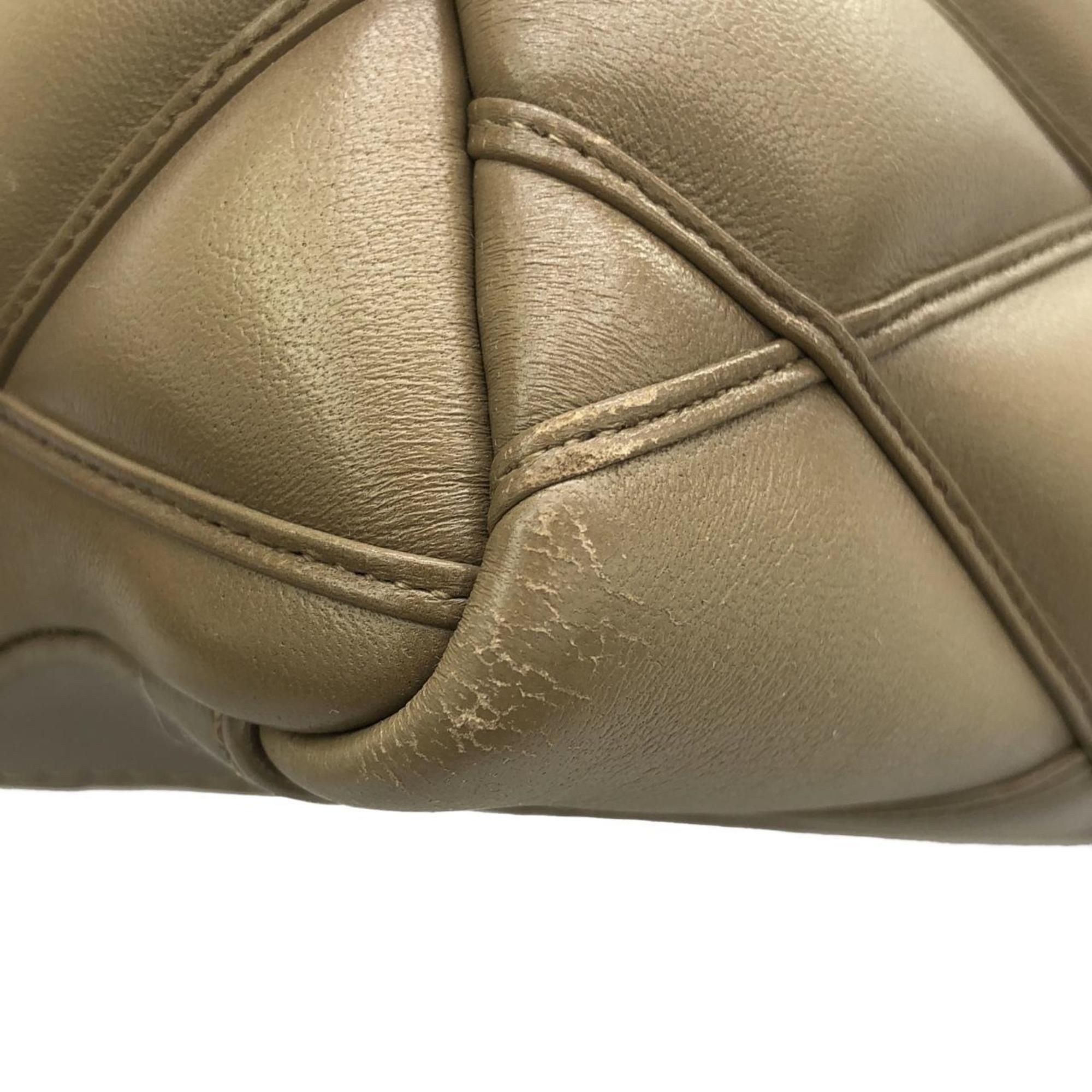 Louis Vuitton Taupe Leather Shoulder Bag